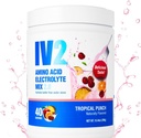 IV2 Premium Hydration Toz - Sugar-Free Electrolyte Mix + Amino Asits & Essential Vitaminler I Vegan, Non-GMO, Gluten-Free, Caffeine-Free (40 Hizmet)