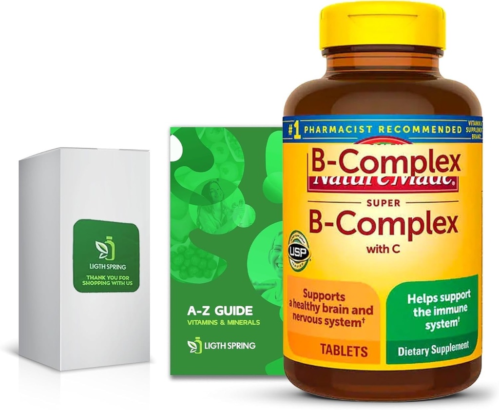 Super B-Complex ile C, 460 Tabletler Özel Vitaminler ve Mineraller A ile Z - Better Ligth&Spring Guide (2 Madde)