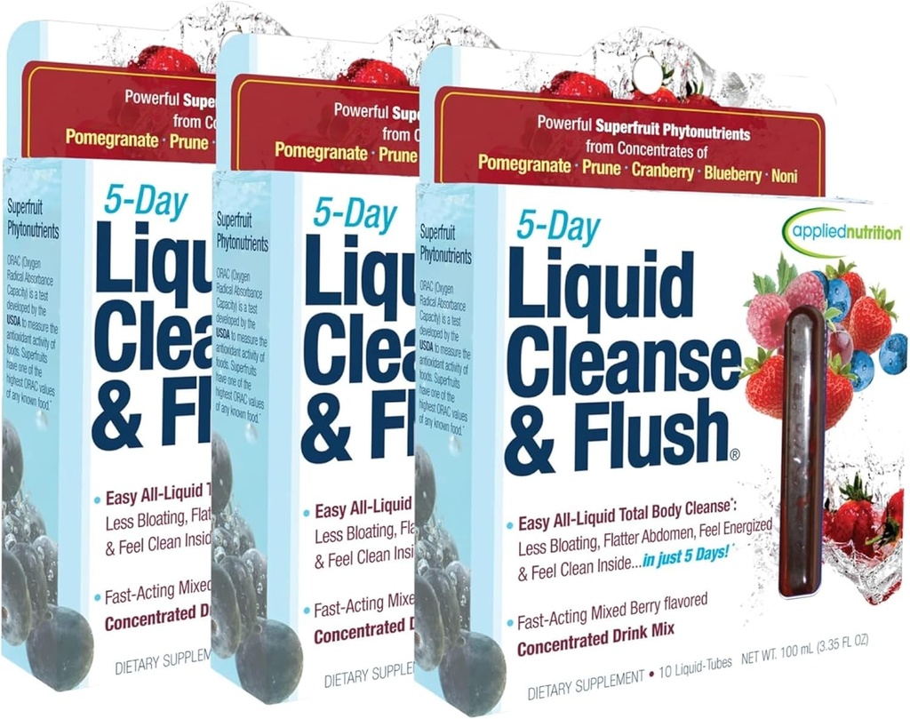Uygulamalı Beslenme 5 Günlük Sıvı Temiz & Flush - 10 Sıvı Tubes, 3 Paket - Nets Out Excess Madde & Sağlıklı Intestinal Function - 30 Servisler