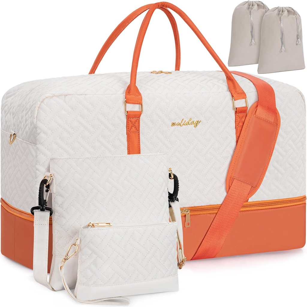 Kadınlar için Hafta Sonu Bag, 5 Adet Set Overnight Bag, 23" Travel Duffel Bag, Su Ayakkabı Karşılaştırması ile Karşılaşma
