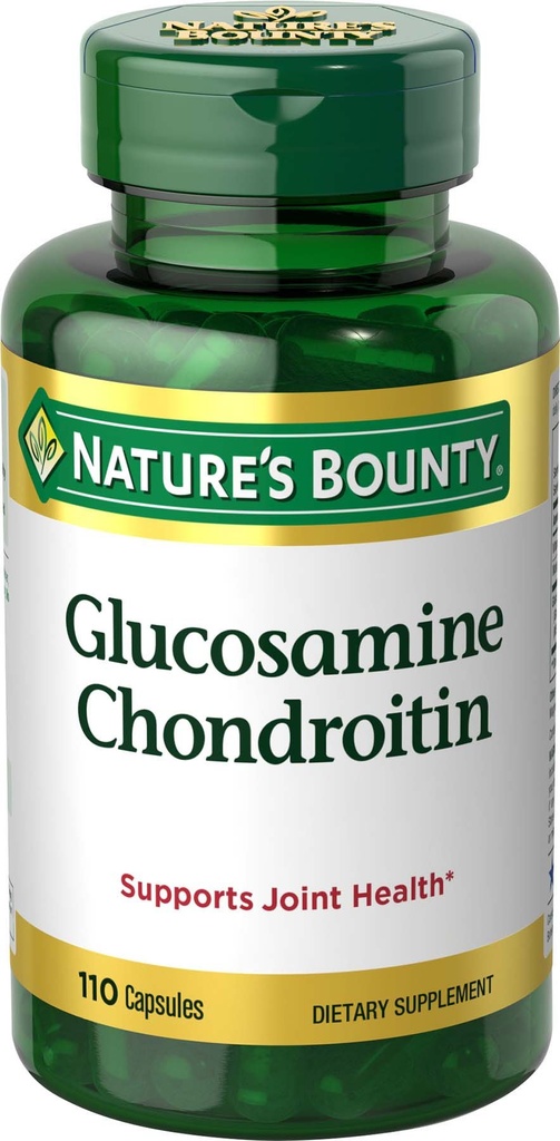 Nature's Bounty Glucosamine Chondroitin Pills and Diyetary Supplement, Support Joint Health, 110 Capsules