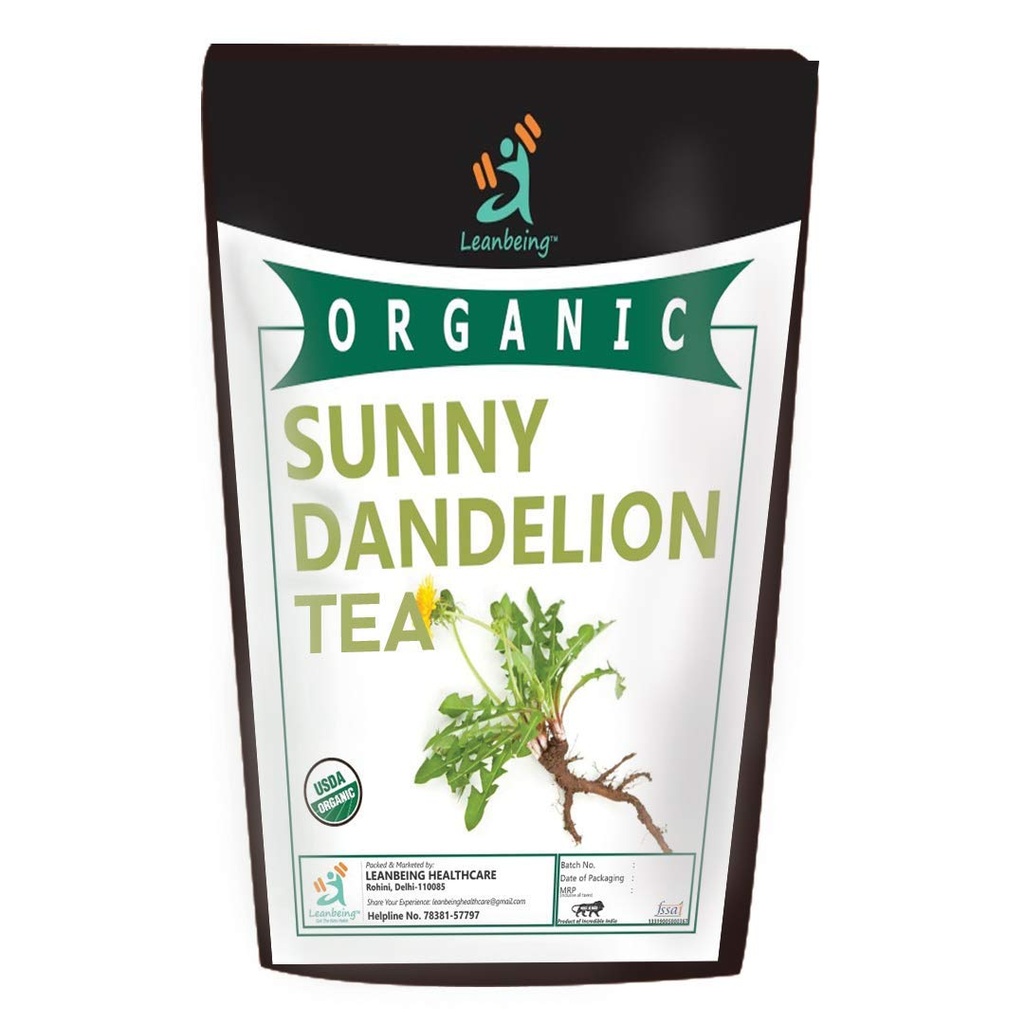 Astha Leanness Organik Dandelion Leaf & Root (100Gm) Herbal Tea | Temiz Yaşamcı, Destekler Kidney Function ve Health Health