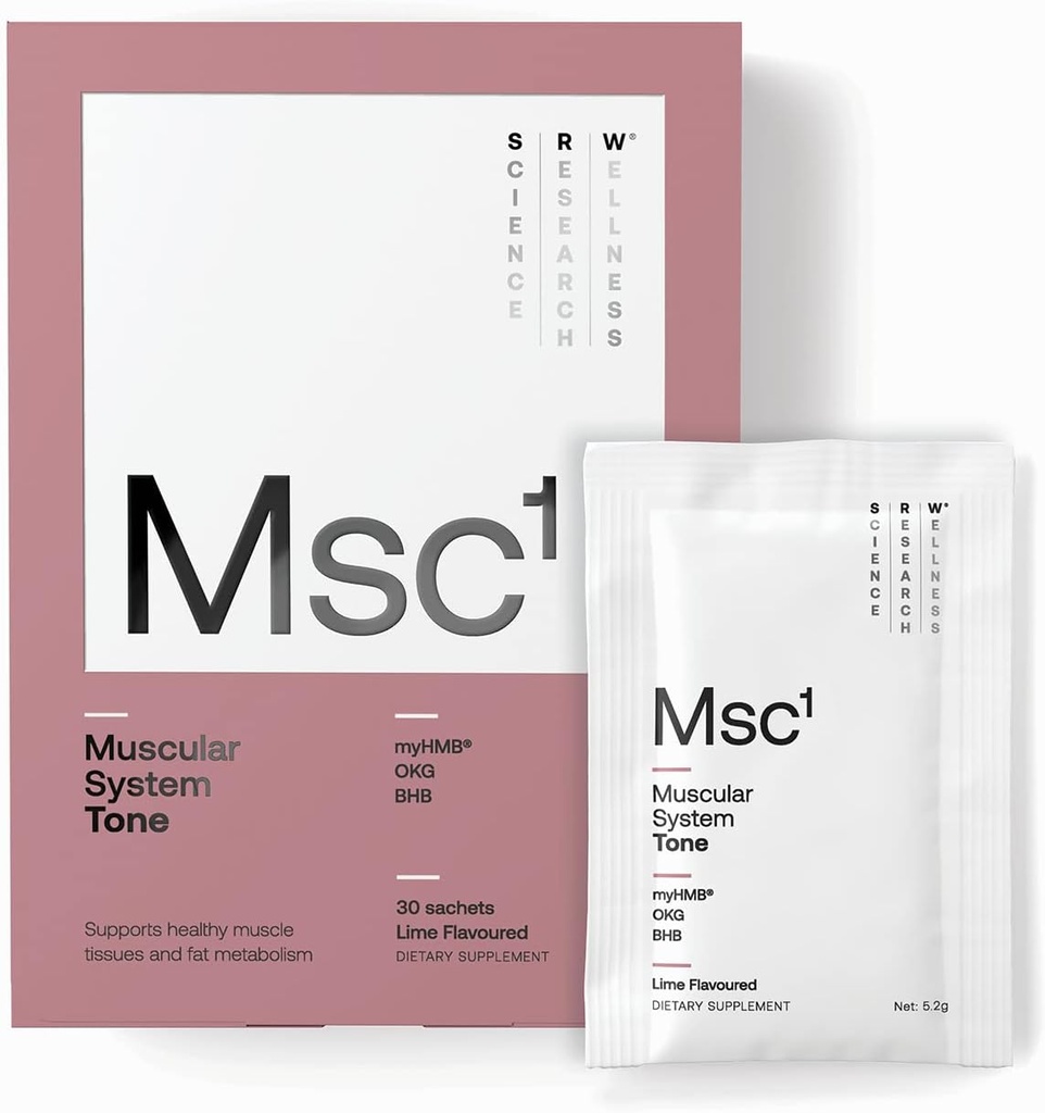 SRW Laboratuvarları MSC1 Tone | 30 Sachets | Destek Kas Tone, Fat Metabolism | HMB, OKG, BMB | Stimulant Free