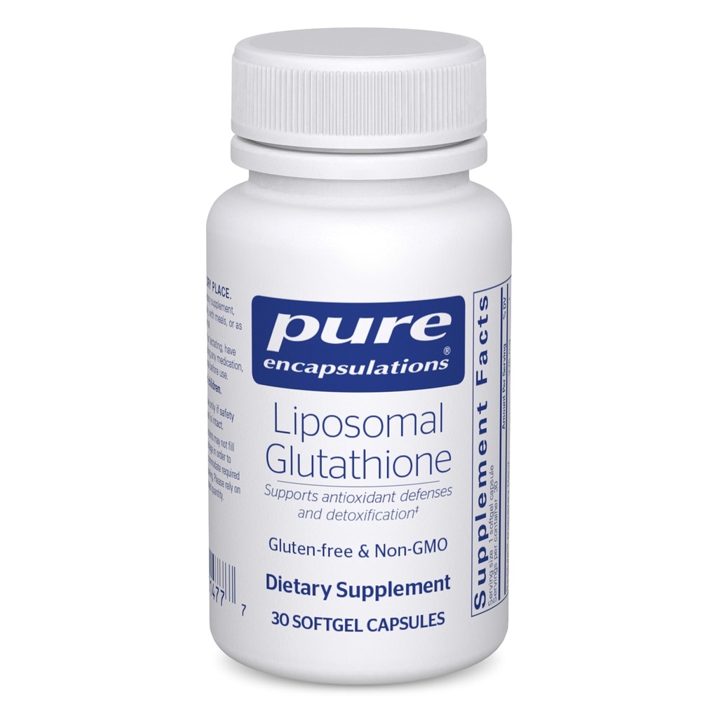Pure Encapsulations Liposomal Glutathione - Immune Support & Liver Detox* - Antioksi Koruma - Setria Glutathione - Non-GMO - 30 Softgel Capsules