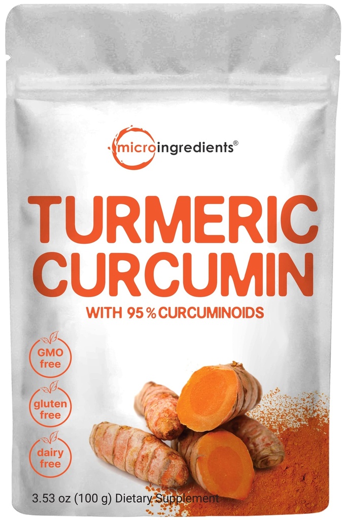 Turmeric% 95 Curcuminoids (Doğal Turmeric Extract and Turmeric Supplements), 100 Grams, Antioksis'te Joint & Immune Desteği, No GMOs, Vegan, India Origin