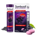 Sambucol Black Elderberry Effervescent Tabletler - Yetişkinler için çinko ve C vitamini ile Yaşlılar, Yaşlılar Tabletleri Çözme - 15 Kont