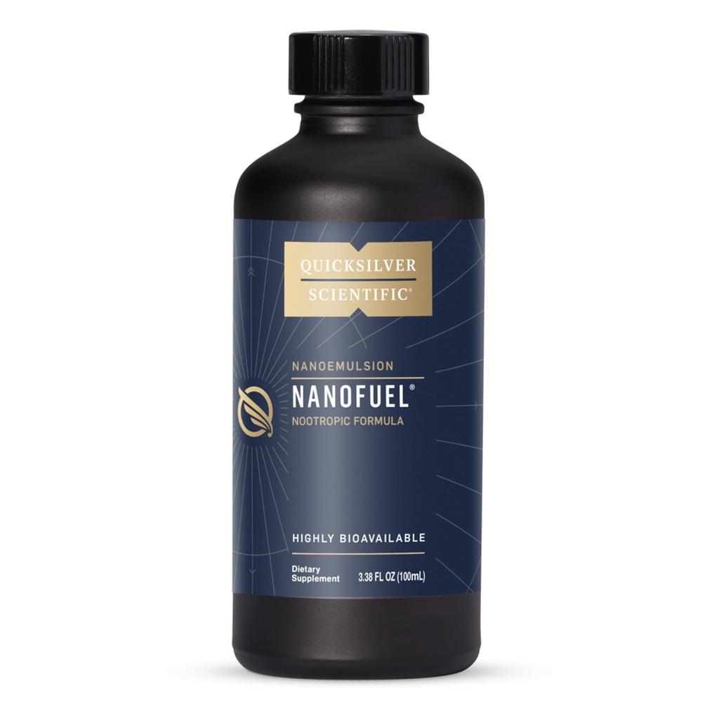Quicksilver Scientific NanoFuel - Enerji Desteği - Nootropic Formula Focus + Verimlilik (3.38oz / 100 ml) Desteklemek için tasarlanmıştır.