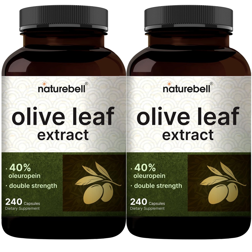 2 Pack Olive Leaf Extract 30000 mg, 480 Total Capsules |% 40 Active Ol Europein, 50:1 Herbal Equivalent - Immune & Heart Health - Non-GMO
