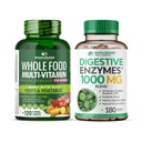 Kadın Için Tüm Gıda Çok Vitamini - Doğal Çok Vitaminler, Mineraller, Organik Ekstraksiyonlar Digestive Enzymes 1000MG Paketleri