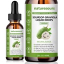 Doğalar% 100 Saf Organik Soursop Ekstraksiyon, Soursop Graviola Liquid Drops 1800MG, Organik Pure Soursop Leave and Fruit Extract, Sugar/Gluten Free, 2 FL.OZ (1)