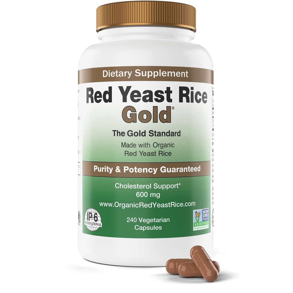 Organik Red Yeast Rice 600 mg - IP6 International - 240 Veg Caps