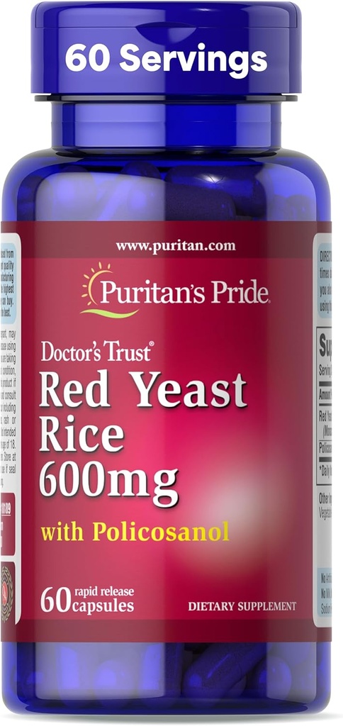 Puritans Gurur Doktorları Policosanol ile 60 mg, Diyet Tamam, 60 Hızlı Yayın Kapsülleri