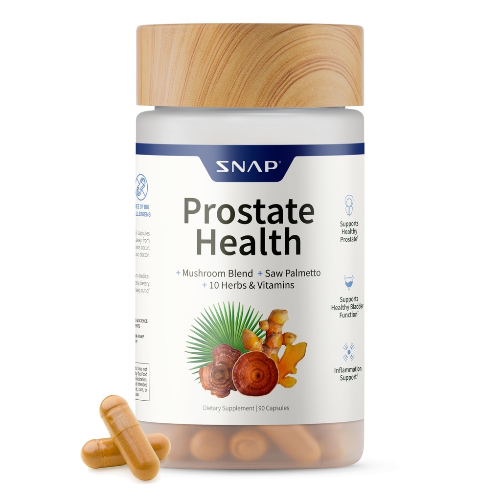 Snap Supplements Prostate Health Supplement - Supports Male Urinary Tract Health, 90 Vegetarian Capsules (30 Hizmet, 1 Ay Supply)