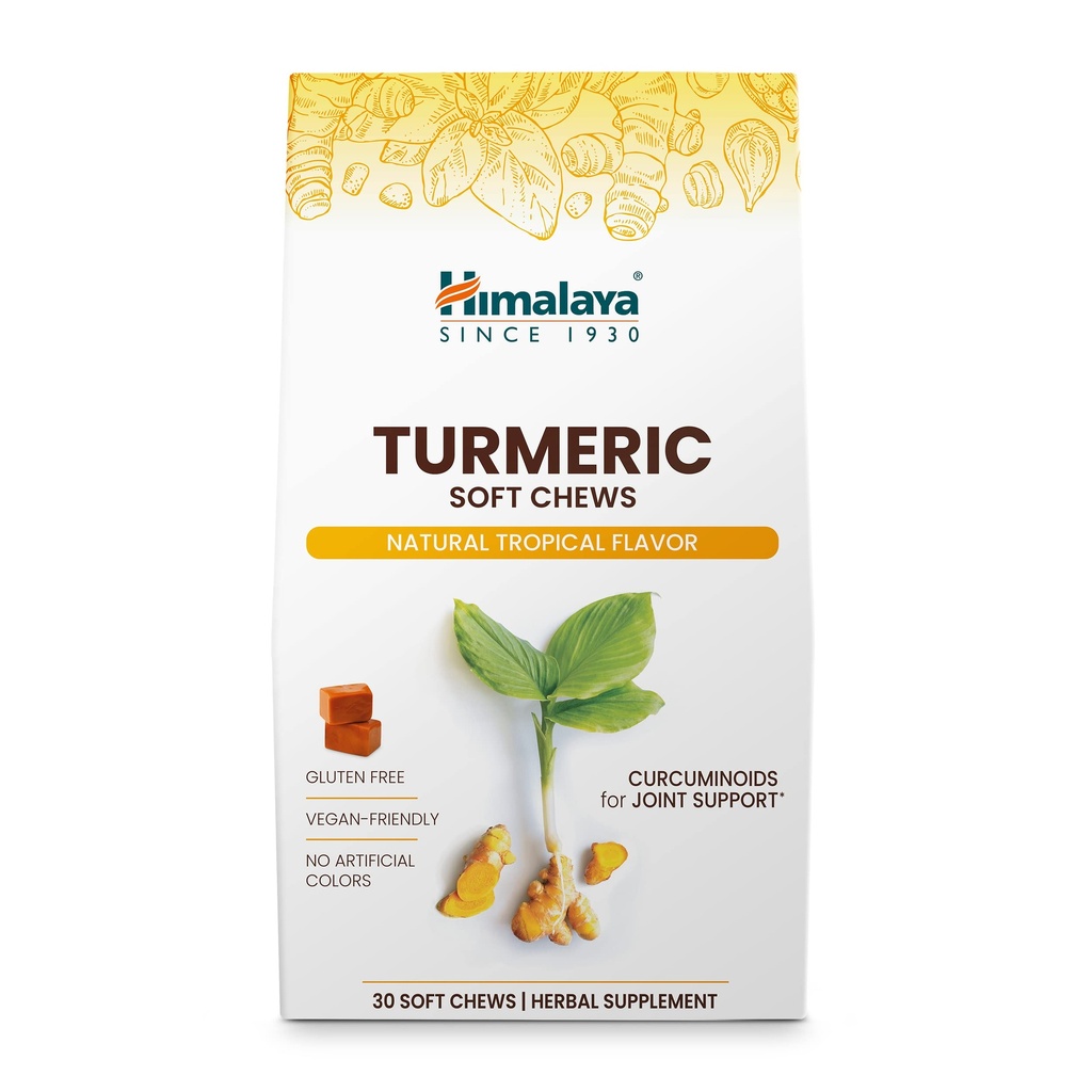 Himalaya Turmeric Chews with Curcumin for Health Joint Support, and Optimum Flexability & Mobility, hizmet başına 300 mg, 15 Day Supply Chews, 15 Day Supply