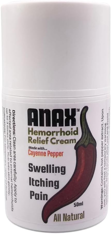 Anax Natural Hot Pepper Cream Itching, Pain and Inflammation İlgili Hemorrhoids