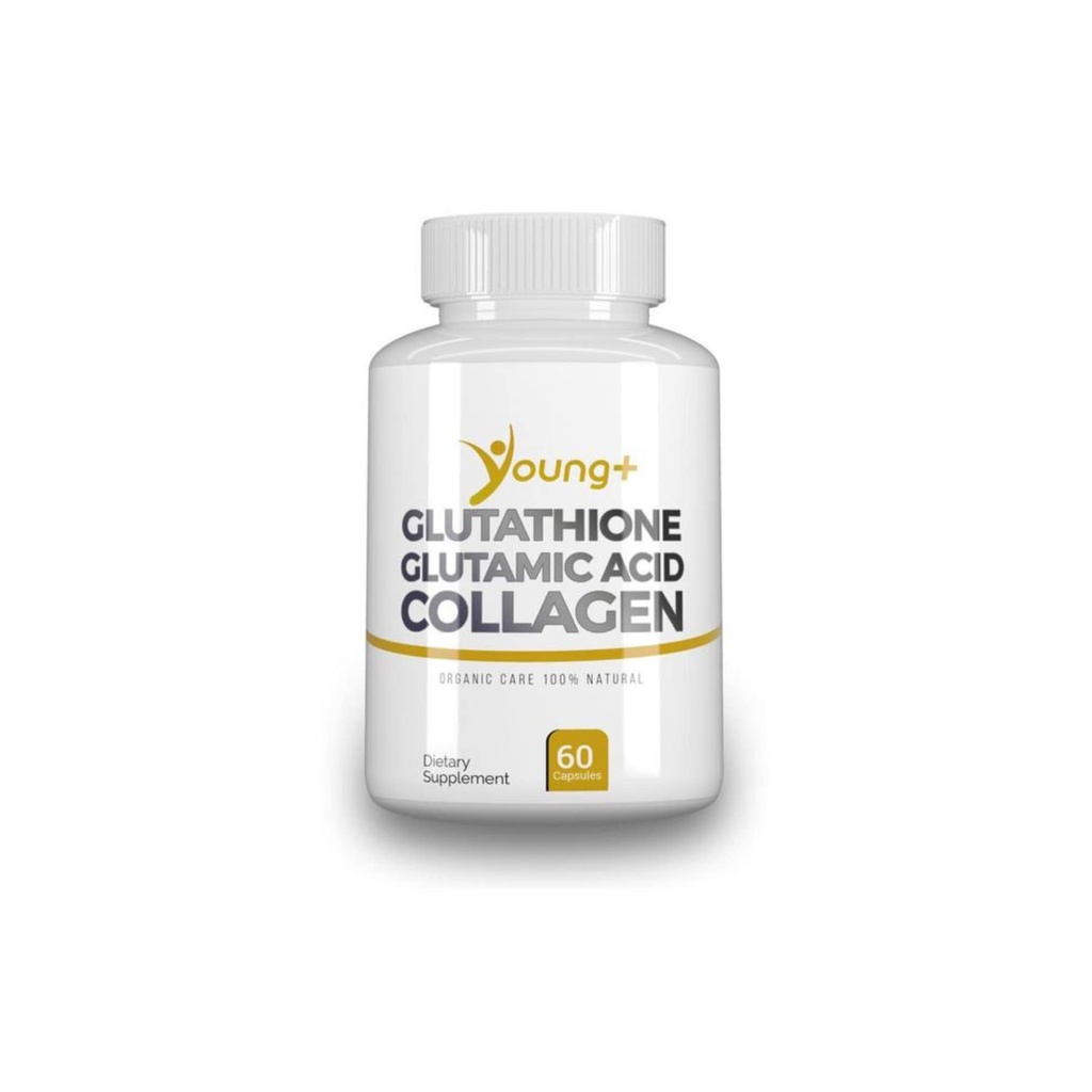 Genç+ Glutathione, Glutamic Acid ve Collagen. Antioksi Supplement - 1000 mg, 60 Capsules