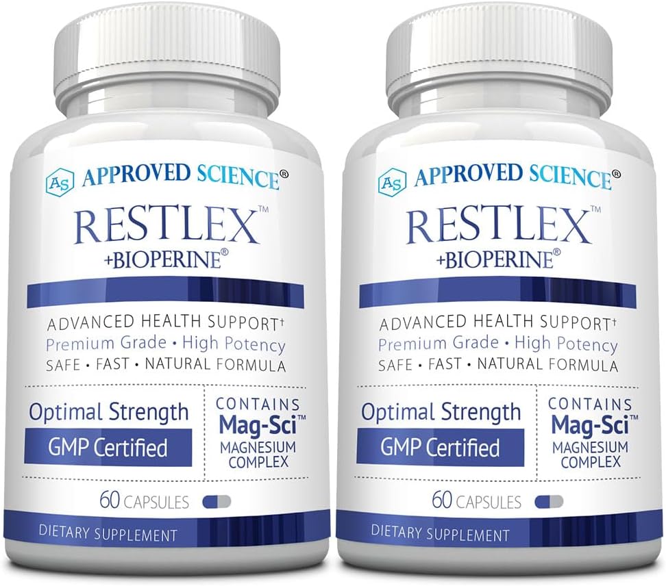 Onaylanmış Bilim Restlex - 420 mg Glycinate Mix, L-theanine 200 mg - 60 Capsules - 2 Paket