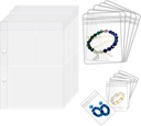 Travel Jewel Organizer Case Gap Jeweller Storage Book Binder Bag for Earrings, Ring, Shoes,Inner Pages and Pouches