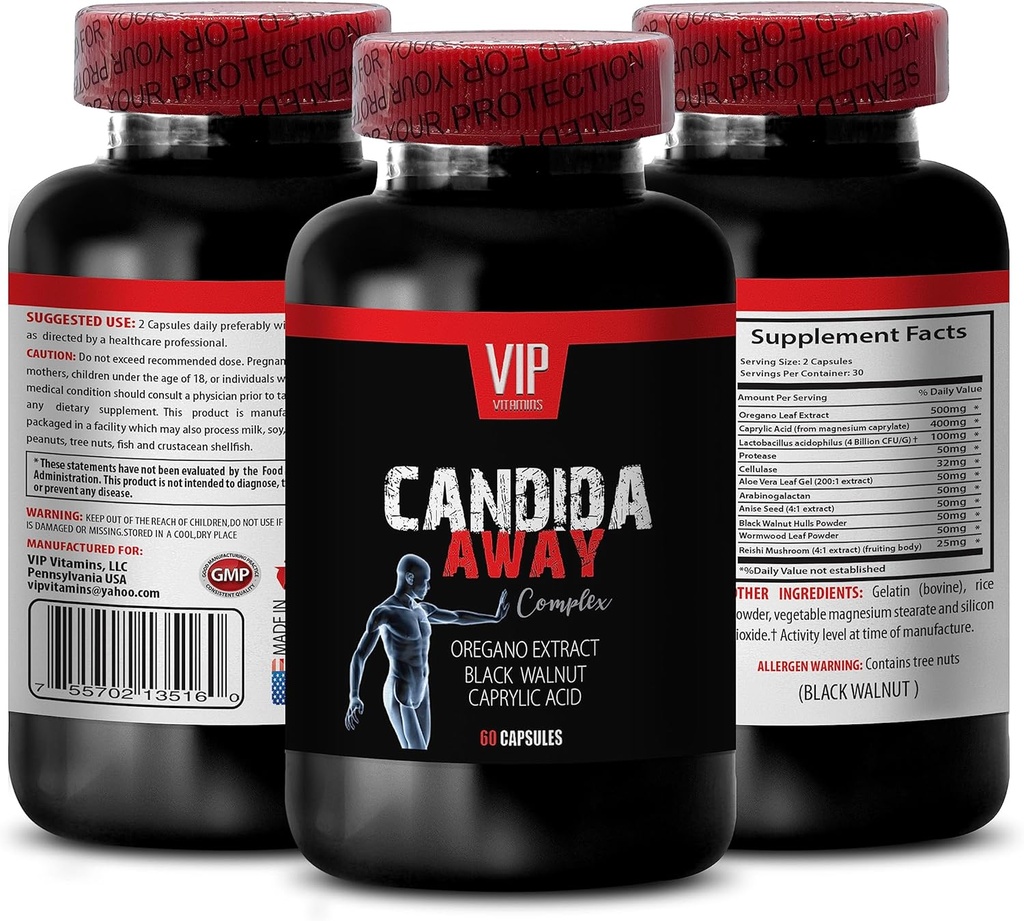 Candida temizleyici - CANDIDA AWAY - kandida temizleyici, erkekler için temizlemek, kandida takviyesi temizlemek, kandida desteği, kandida kadınlar için detox temizlemek, 1Bot 60Caps