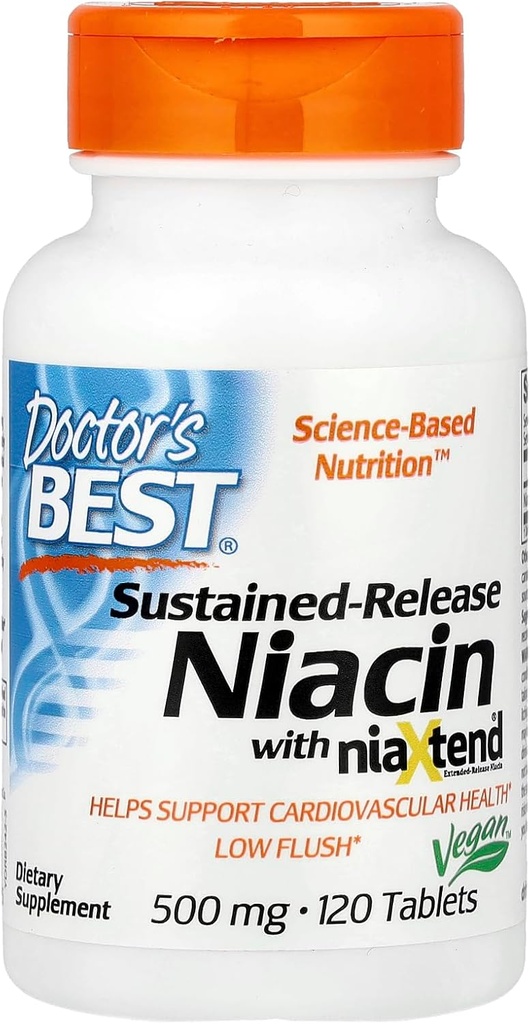 Doktor'un En İyi Gerçek Niacin Genişletilmiş Bülteni, 500 mg, 120 Kont