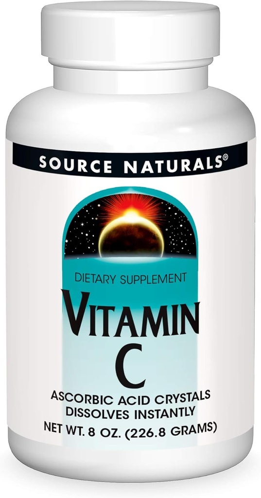Kaynak Doğalları C Vitamini - Ascorbik Asit Kristalleri Bu Dissolves Anında, Diyetsel Tamam - 8 oz