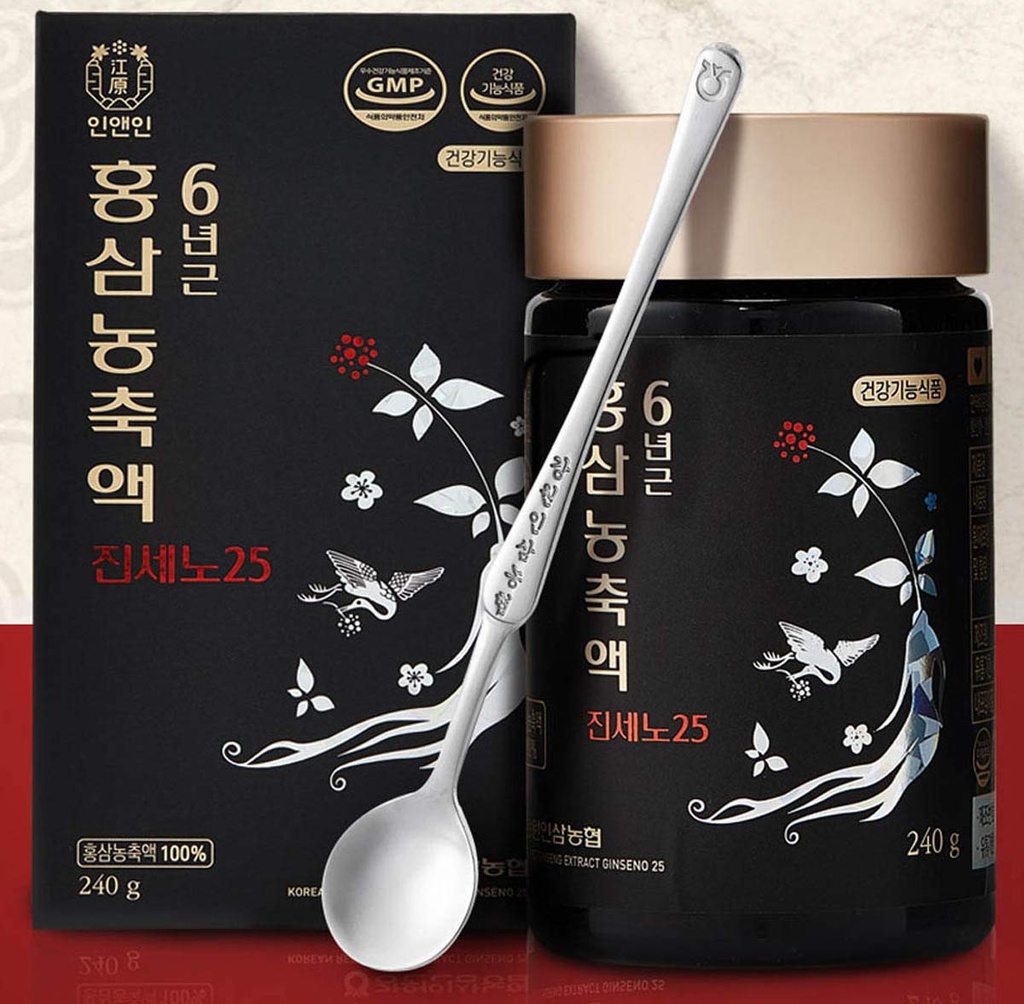 Gangwoninsam] Kore Red Ginsengi Ginseno25 240g / 8.46 fl. oz-% 100 Pure Korean 6 Years-Old Red Ginseng Kökleri Kökleri