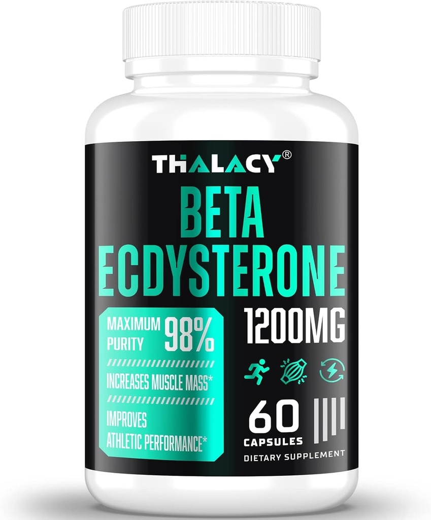 1200MG Beta Ecdysterone Supplement, Lean Muscle Mass, Athletic Performance & Strength için %98 en yüksek boy Ecdysterone Supplements, 60 Capsules