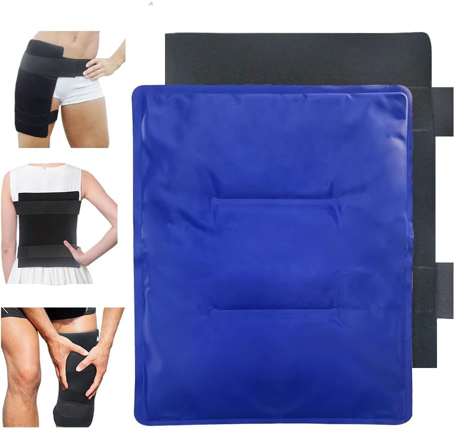 Gel Soft Flex Buz Paketi Injuries - Reusable Freezer Cold Pack, Hot Cold Compress Therapy Soğutma Gel Pad Omuz, Hip, Diz, Back, Leg, Injury, Swelling, Bruises, Surgery - 11" x 14"