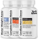 Tüm Body Cleanse Detox Tamam Matrix Pills | CandEase ve Gut Cleanser ve Water Away Sche | Digestive System Cleansing Supplement Body alkalize & Flush Out Excess Water to help Detoxify