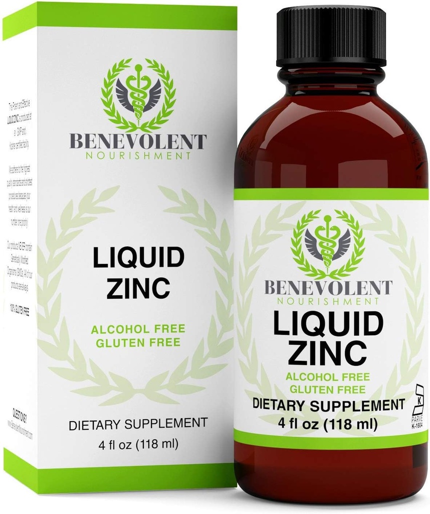 Organik Yaşlı Meyve ve Herbs ile çinko Supplement - Entire Ailesi için Potent & Etkili Sıvı Diyetsel Tamam - 100% Alkol & Gluten Ücretsiz - GMO Formula. Büyük 4oz Şişe.