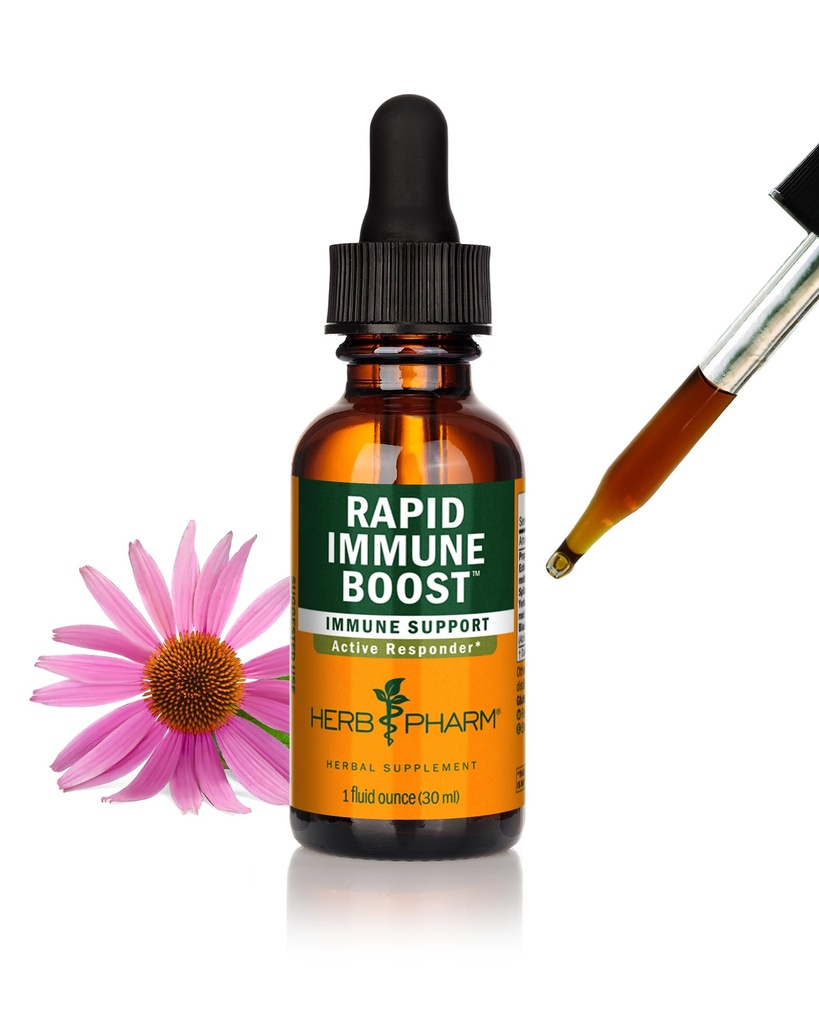 Herb Pharm Organik Hızlı Immune Boost: Yetişkinler için hızlı-Absorbing Tincture, Goldenseal, Ginger Extract & Elderberry, Immune Support Supplement & Wellness Aid, 1 Ozune