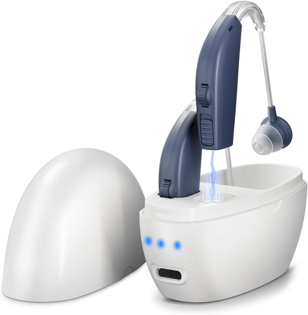 İşitme Aids Isıtması (Pair), Seniors & Yetişkinler için Amplifier, OTC Behind-Ear BTE İşitme Yardımı, Dijital P Personal Sound Amplification, Volume Control & Gürültü Cancellation