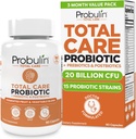 Probulin Total Care Probiyotik Supplement, Daily Gut, Digestive ve Immune Health Probiyotiks Capsules for Men and Women, 20 Milyar CFU, Vegan, 90 Count Şişe