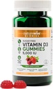 NatureWise Vitamin D3 5000 IU Gummies - Sugar-Free Karma Berry Flavor - Yetişkinler için D Gummies, Supports Immunity, Muscle & Bone Strength - Gelatin-Free, Non-GMO- 60 Gummies[1-Month Supply]