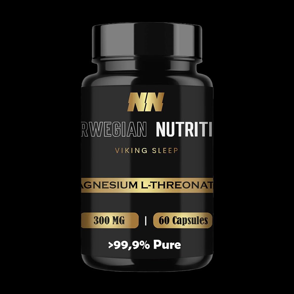 Magnezyum L-Threonate, 300MG'nin 60 Capsules! (Diğerleri gibi 144MG değil) - Hayatınızı Geliştirin - Daha İyi Uyku Kalitesi ve Odaklı, Hafıza, Dikkat ve Bilişsel Fonksiyonlar -% 99,9 Pure!! Gluten Free.