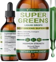 Sıvı Super Greens Drops | Güçlü Antioksis | Immune Support | Digestive Health | Peppermint Flavor | Benim için Sağlıklı Yaşam | 2oz - 30 Day Supply