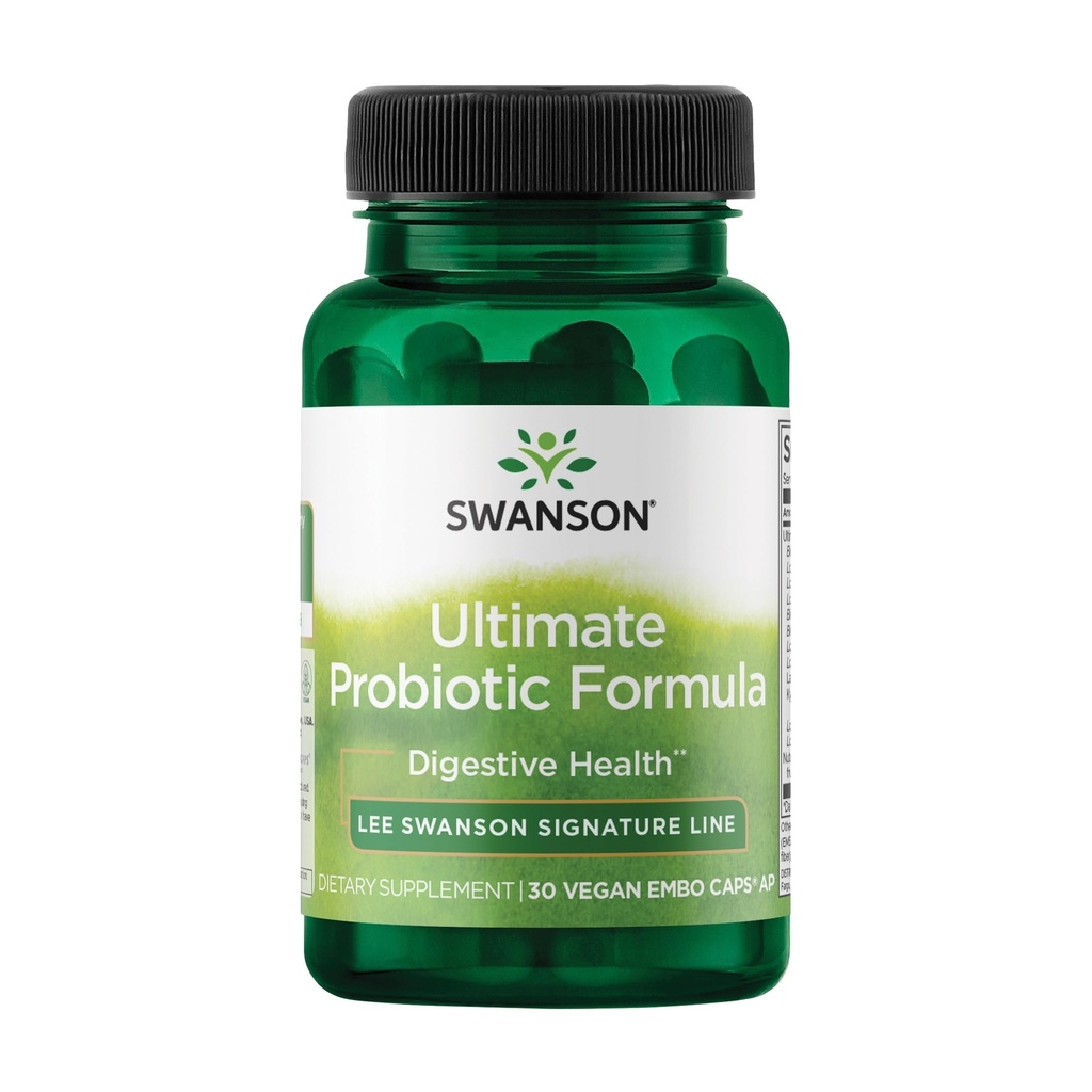 Swanson Ultimate Probiyotik Formula Digestive Health Immune System Support 66 Milyar CFU Prebiyotik NutraFlora scFOS 30 DRcaps Veggie Capsules (Caps)