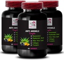 Alpha Lipoic Acid - Anti-Wrinkle Complex - L-Glutathione, Aloe Vera, Collagen Support, Green Coffee Bean, Lycopene, Turmeric, Grape Seed, Hydration Boost, Skin Firming, Smooth Texture 3Bot 180Caps