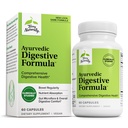 Terry Natural Ayurvedic Digestive Formula - Düzenlilik için Etkili Destek - Bowel Health için Destek - Nutrient Abors Desteği - Gut Health & Gut Microflora - 60 Capsules
