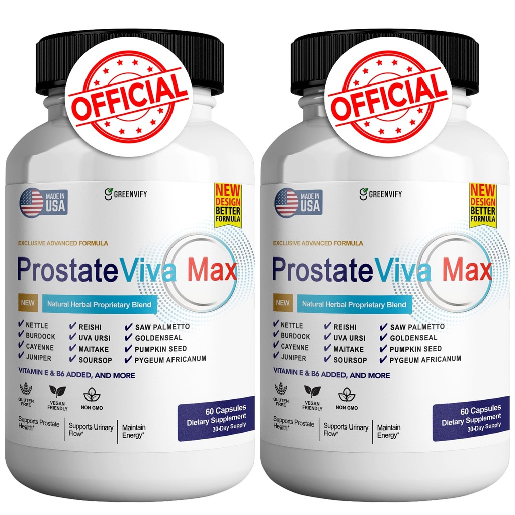 ProstateViva Max Supplements for Men Capsules, Health Supplements - maximum Strength, All Natural to Support Normal & Sağlıklı Fonksiyonl (120 Capsules)