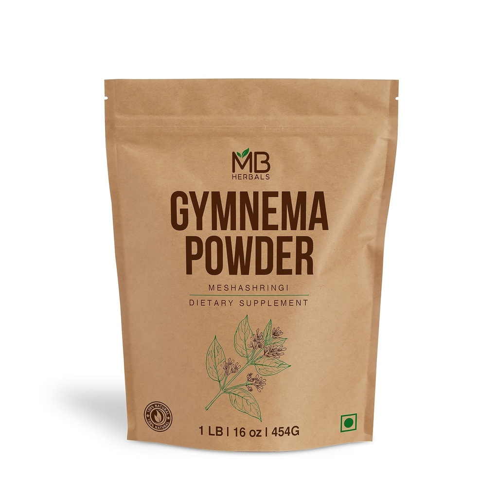 MB Herbals Gymnema Leaf Toz 1 lb / 16 oz | 454 Gram | Meashringi Toz | Gymnema Sylvestre