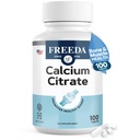 Freedadis Citrate – Kosher Vegan Bone Strength Supplement – Destekler Bone Mechanic & Muscle Function – Kalsiyum 1000 mg per Service – No added Vitamin D – (100 Tablet)