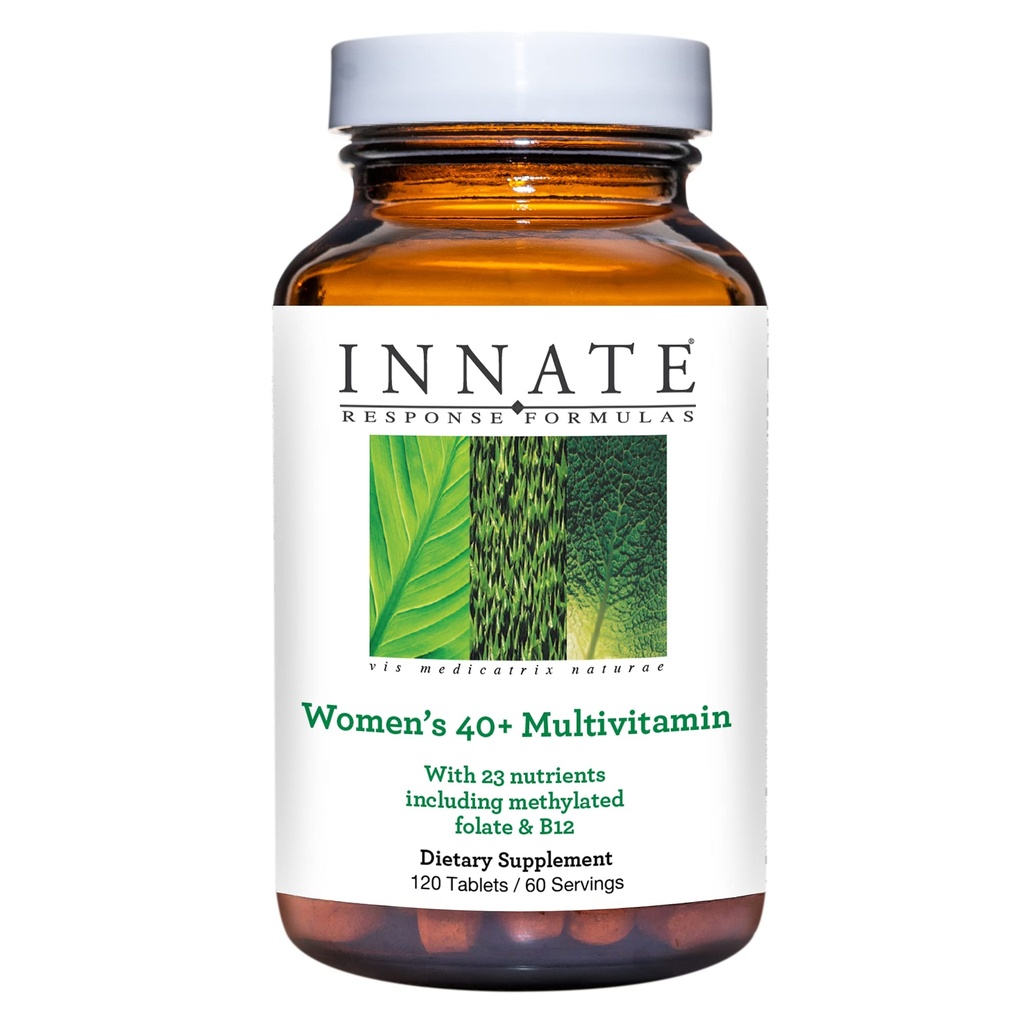 Innate Response Formulas Women's 40+ Multivitamin - Kadınlar için Günlük Multivitamin 40 ve Over - Mes Metilated Folate and B12 - 9 Yiyecek Allergens olmadan - 120 Tablet (60 Hizmet)