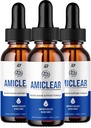 Amiclear Drops Sağlıklı Formula - Diyetsel Supplement Drops - Ekstra Güçlü Amiclear Liquid Drops, Grape Tohum, Amiclear Drops Yorumlar (3 Pack - 180 ML)