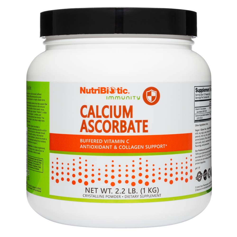 NutriBioticdis Ascorbate Vitamin C Toz, 2.2 Lb - Temel Antioksi ve Collagen Support Supplement
