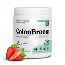 KolonBroom Psyllium Husk Toz (Strawberry) - Bloating Relief & Gut Health - Kolon Broom Fiber Toz İç - Vegan, Gluten Free, Non-GMO Fiber Toz Supplement, 50 Hizmetler