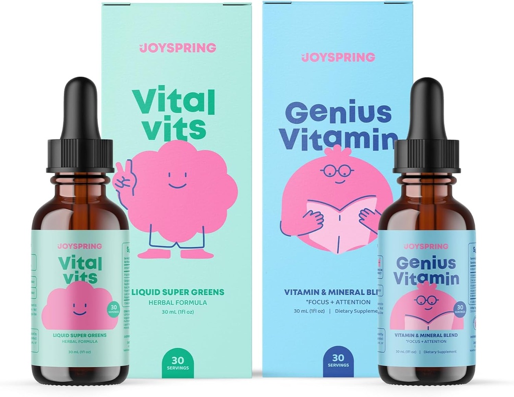 JoySpring Daily Multivitamin with Burdock Root & Elderhorn | Çocuklar Vitaminleri Doğal Kaynaklandı, Non-GMO, Non-Alcoholic Liquid Formula, Immunity Health Support | Vegan & Vegetarian Supplements