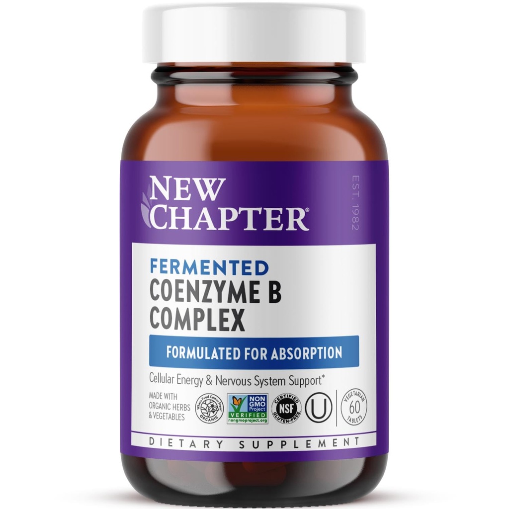 Yeni Bölüm Vitamin B Kompleksi - Vitamin B12 + Vitamin B Kompleks Zengin Vitamin B12 + Vitamin B6 + Biotin + Organik Malzemelerle Yapılan - 60 ct