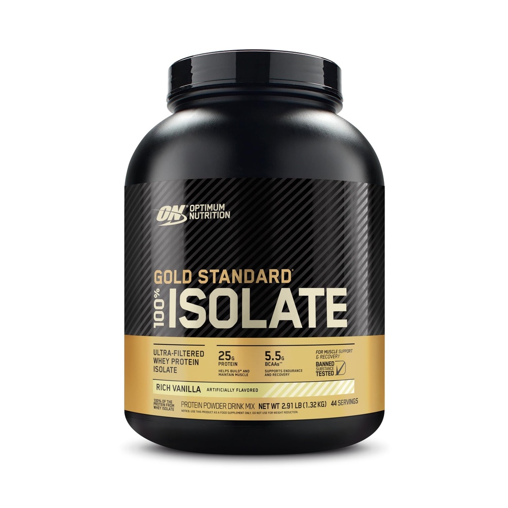 Optimum Beslenme Altın Standardı 100% Isolate, Protein Toz, Zengin Vanilla, 2.91 Pounds, 44 Hizmet. Whey Protein Isolate (Pazar Mayıs Vary)
