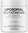 Kodaj Liposomal Glutathione Toz - 1000 mg Vegan, hizmet başına L-Glutathi'yi azalttı, Liposomal Teslimat - 2-Month Supply - Unflavored - Phospholipid - Non-GMO Gluten-Free - 2.22 Oz